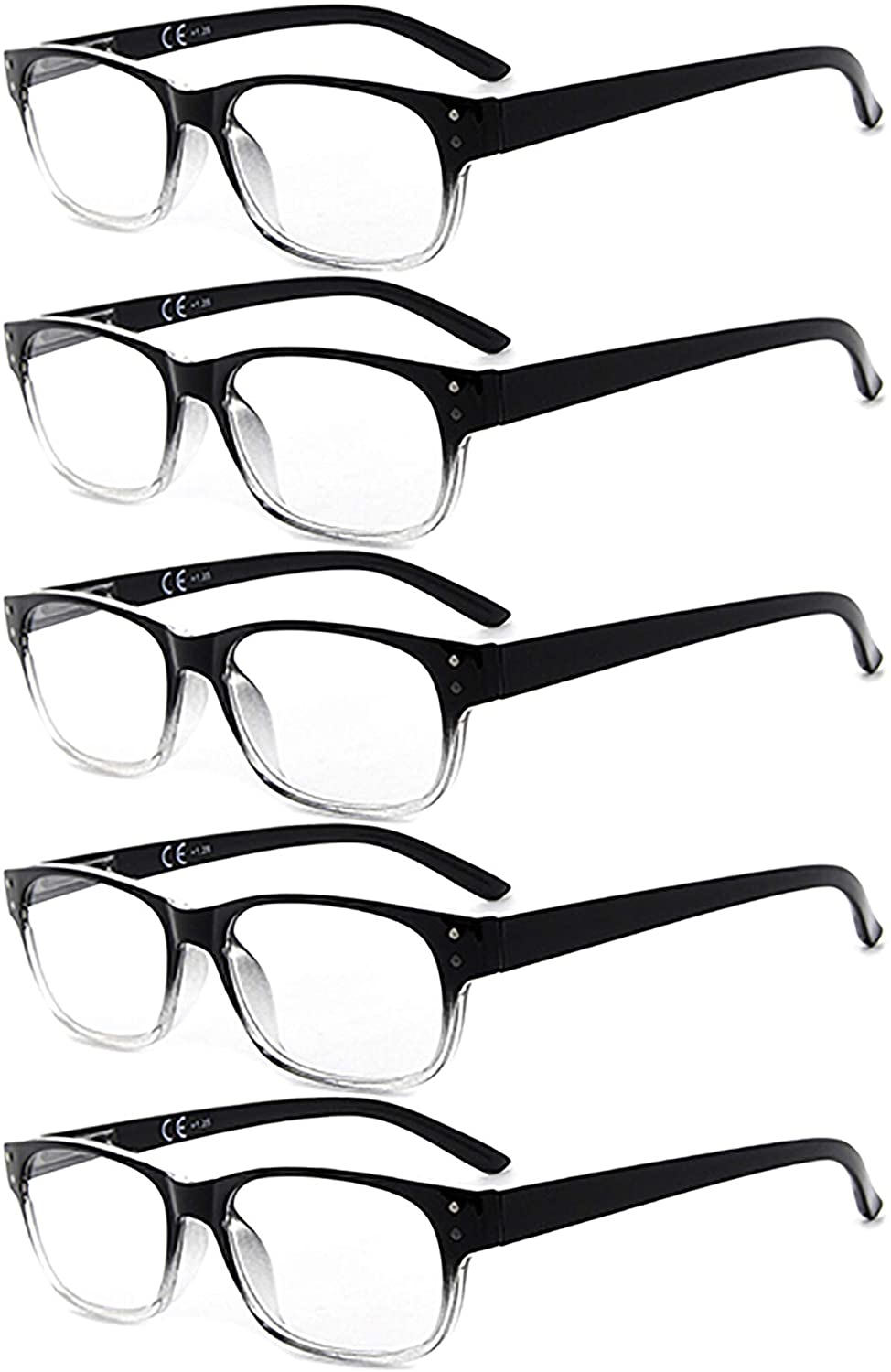 Reading Sunglasses 5-Pack Design Reader for Women Men Grey Tinted Lens ...