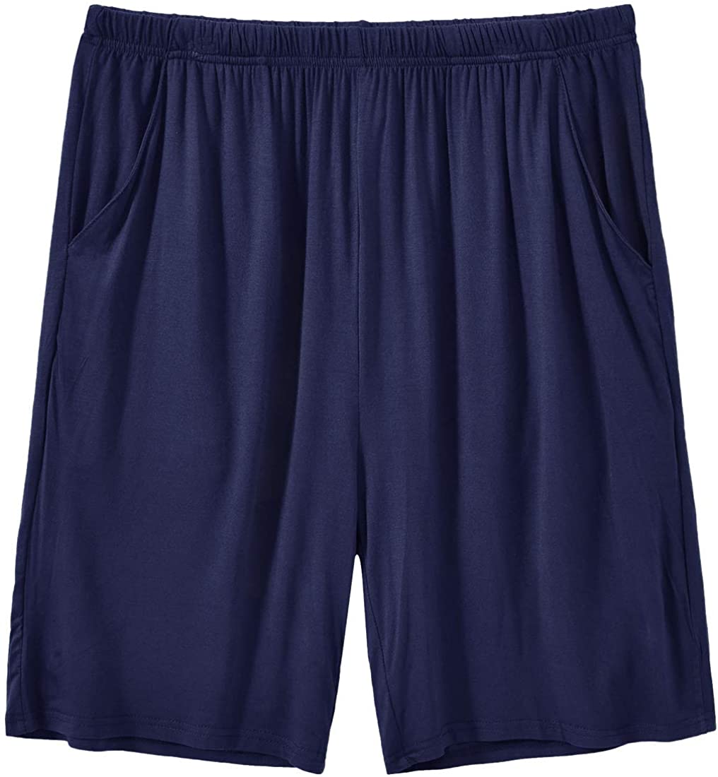 JINSHI Men's Pajama Shorts Comfortable Lounge Sleep Shorts with Pockets