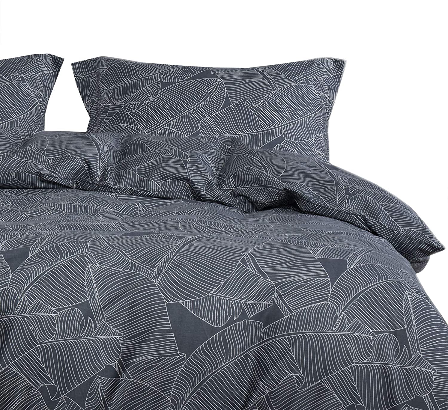 Details about   Wake In Cloud Dark Gray Comforter Set 100% Cotton Fabric with Soft Microfiber 