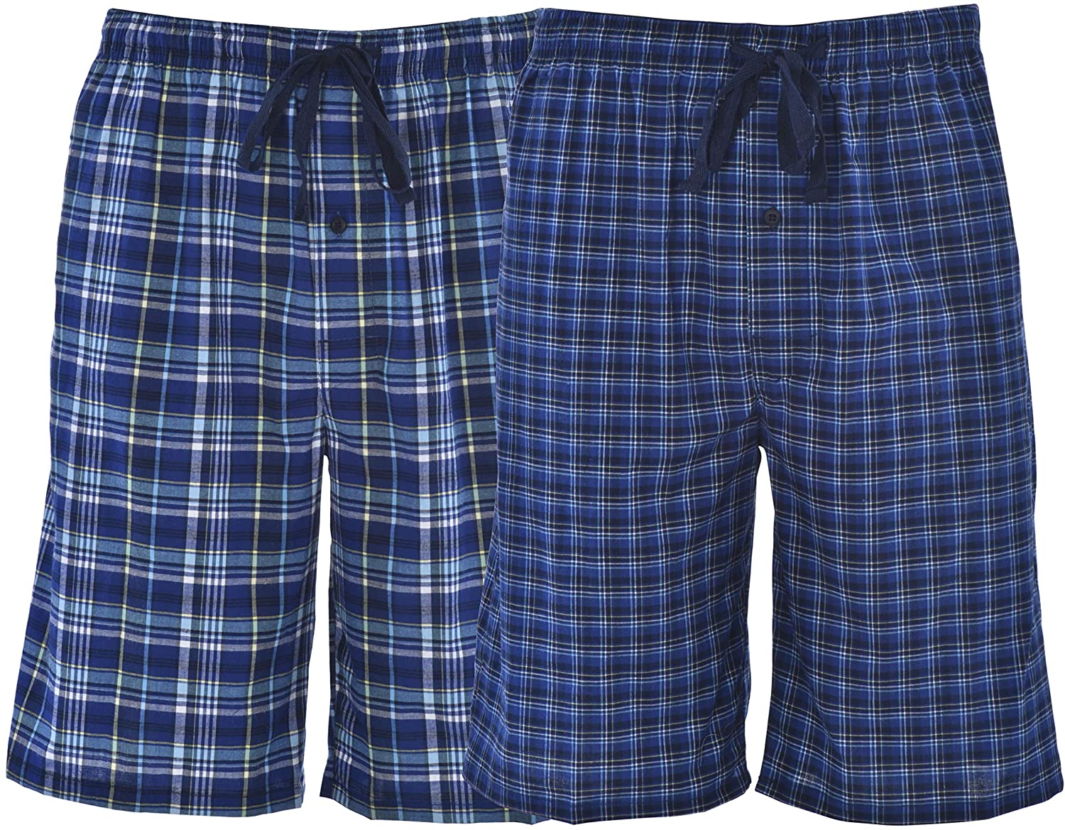 2 Pack Details about   Hanes Men’s & Big Men’s Woven Stretch Pajama Shorts 