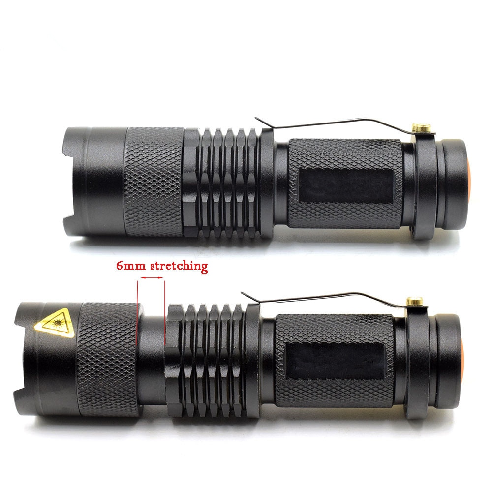 SK68 300Lumens 3 Modes Adjustable Focus Zoomable Mini LED Flashlight-2