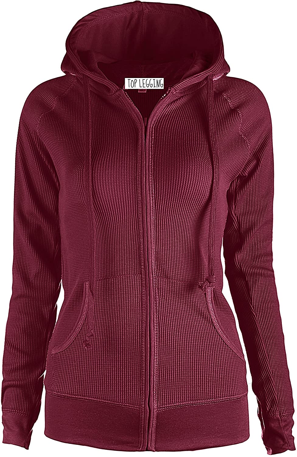 SAYEI Basic Lightweight Sweatshirt Thin Zip-Up Hoodie Pullover Jacket for Women with Plus Size 