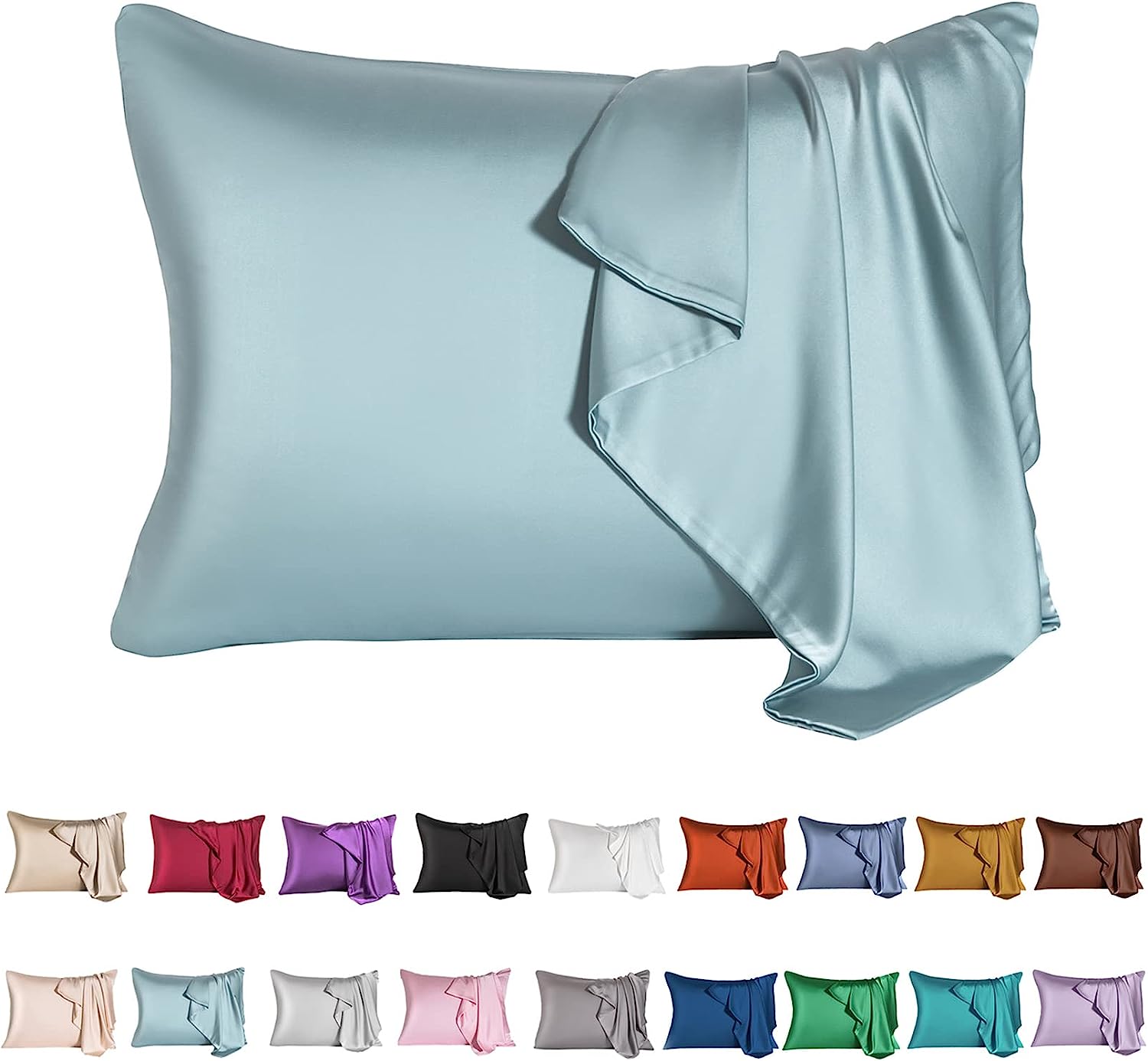 Silk Pillowcase - Baby Blue