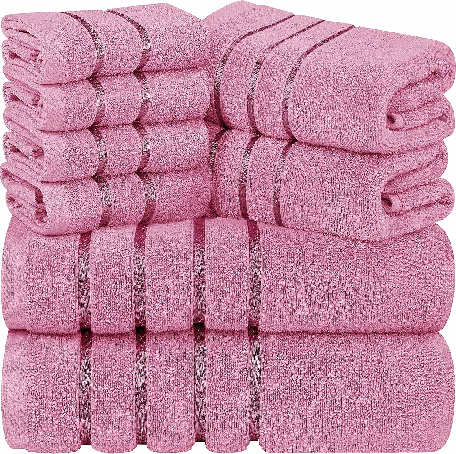 Utopia Towels 8-Piece Luxury Towel Set, 2 Bath Towels, 2 Hand Towels, and 4  Wash