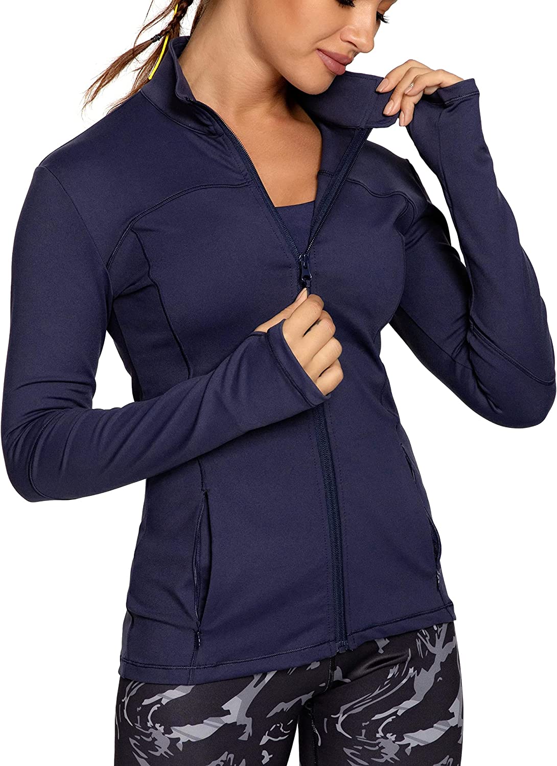 QUEENIEKE Running Jackets for Women, Cottony-Soft Full Zip Slim Fit Athletic  Wor