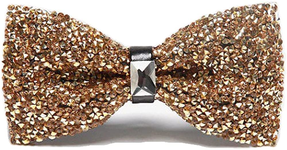 Men Luxury Sparkling Diamante Bowties Noble Shiny Crystal Rhinestone Bow Ties 