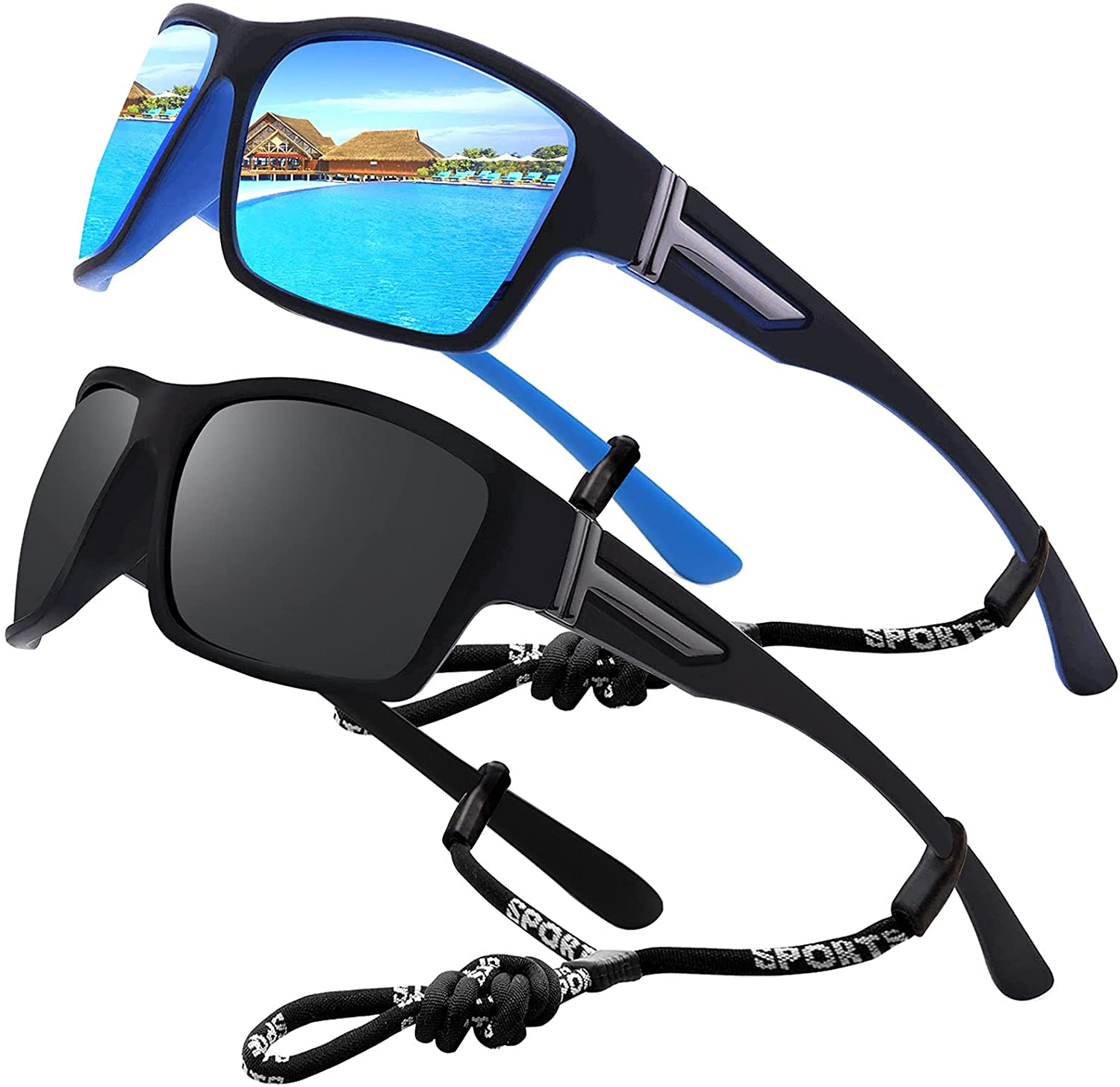 Sports Sunglasses Polarized Men Driving Cycling Fishing Running Sun Glasses  UV40