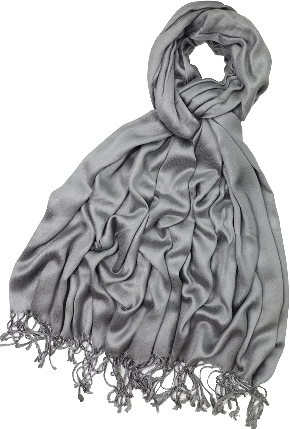 Achillea Soft Silky Solid Pashmina Shawl Wrap Scarf for Wedding Bridesmaid Dress 