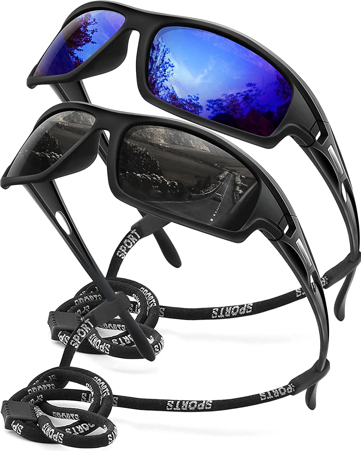 UV Protection Polarized Sports Sunglasses For Men Wrap Around