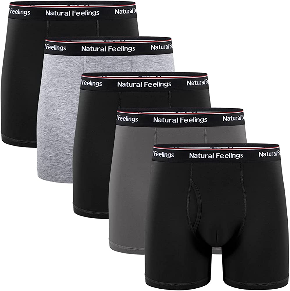 Natural Feelings Boxer Briefs Mens Underwear Men Pack Soft Cotton Open