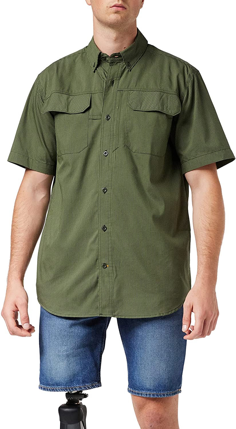 Carhartt Men's Rugged Professional Series Short Sleeve Shirt (L Navy)