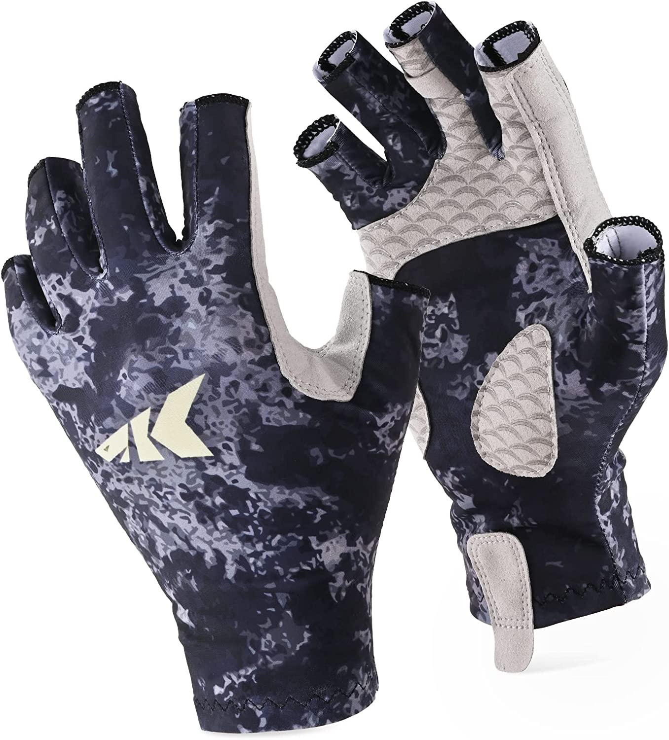 KastKing La Sal Fishing Gloves UPF50+ Sun Gloves UV Protection Fingerless  Gloves