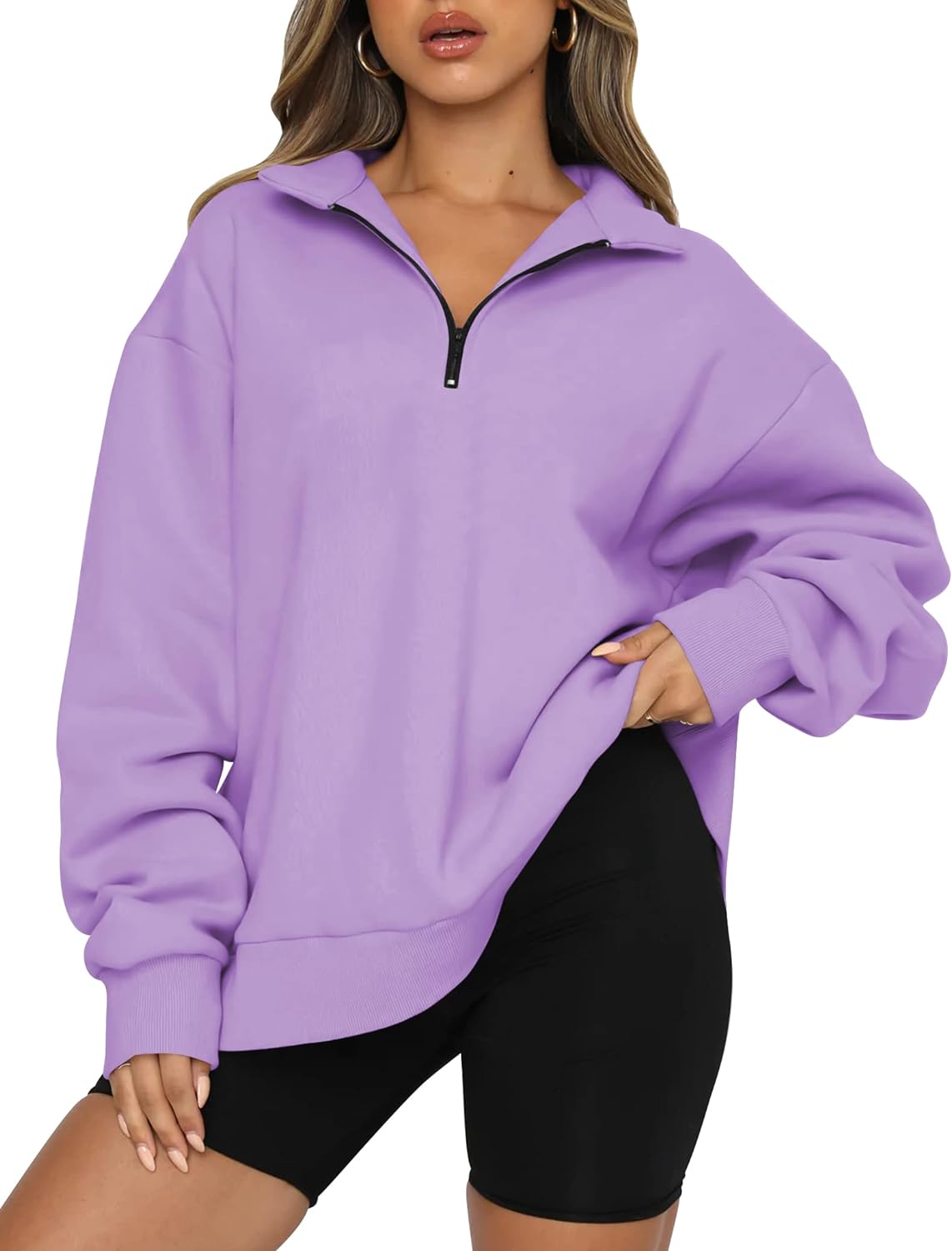 Kenvina Women Hoodies Oversized Sweatshirts Hoodies Fall Outfits for Women  Sweatshirts Women Womens Tunics for Summer Fall Clothes for Women 2023  Popular Gifts Under 10 Dollars（5-Light Purple - ShopStyle