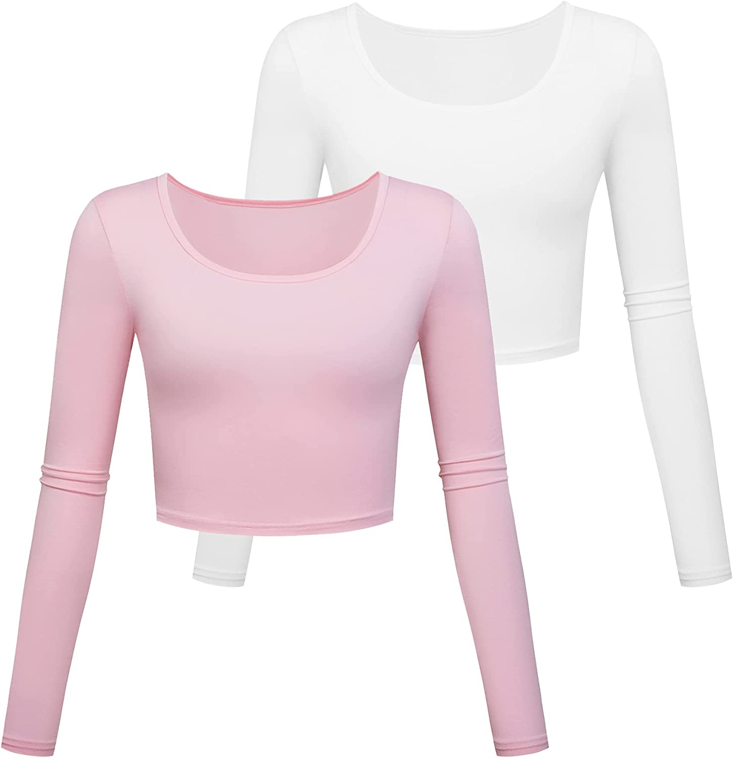 KLOTHO Lightweight Yoga crop Tops Slim Fit Long Sleeve Workout