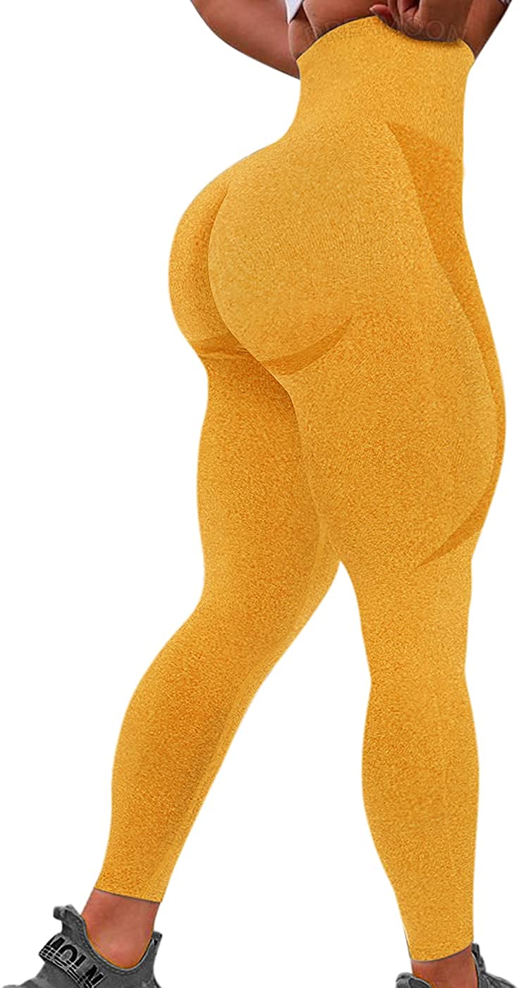 DREAMOON Scrunch Butt Booty Lifting Seamless Leggings Ruched Gym