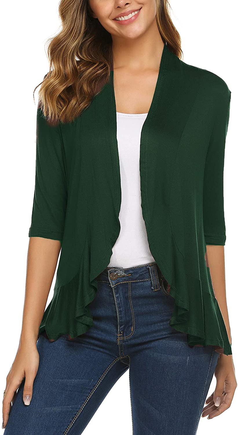 Thousands of items added daily Zeagoo Women's Open Front Cardigan 3/4 ...