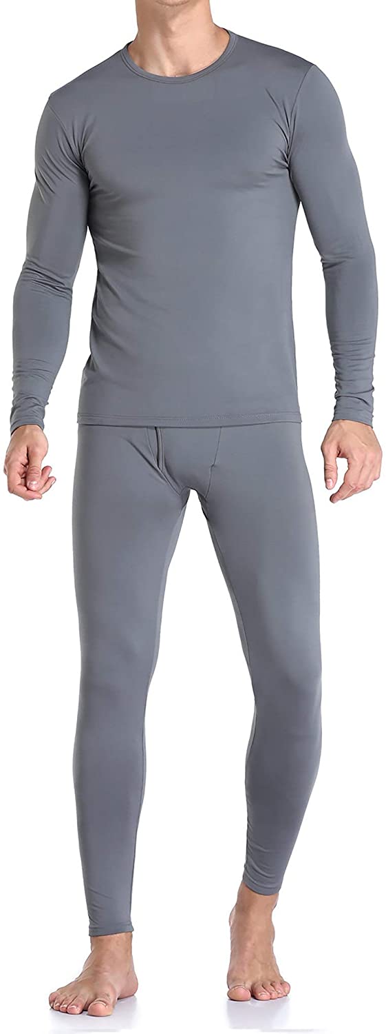 WEERTI Thermal Underwear for Men Long Johns With Fleece Lined Long Underwear  Set Cold Weather Winter Top Bottom at  Men's Clothing store