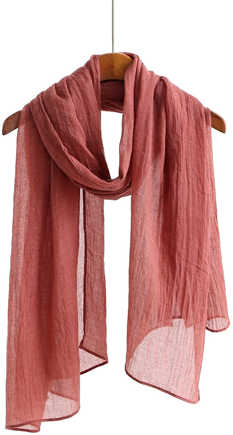Jeelow Cotton Feel Scarf Shawl Wrap Soft Lightweight Scarves And