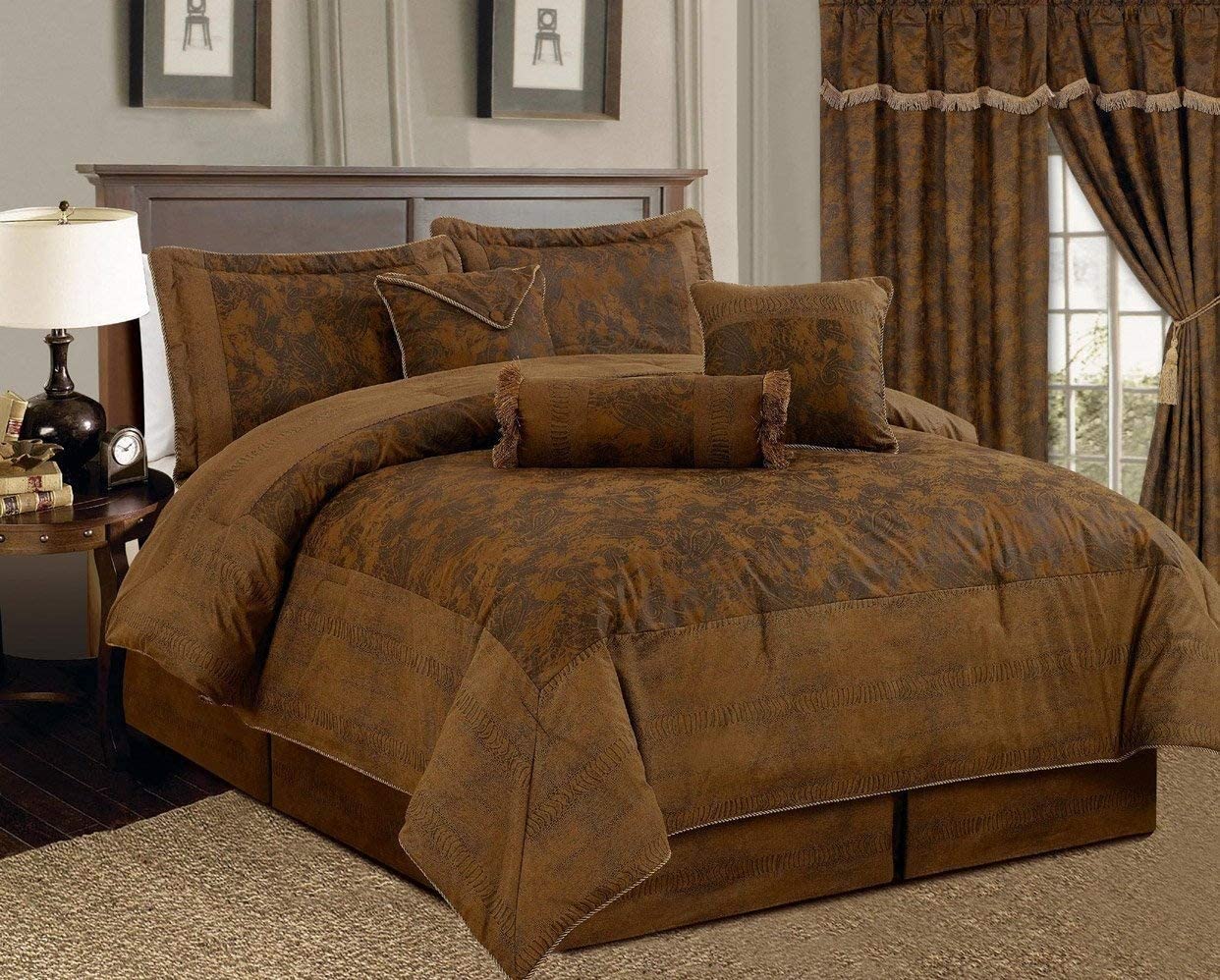 brown suede duvet cover