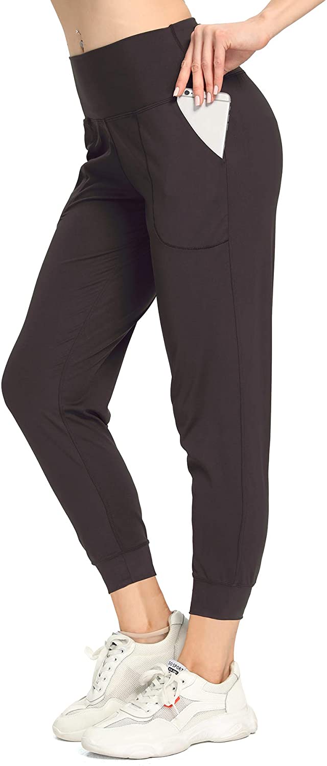 Mesily Women's Athletic Joggers High Waist Sweatpant Yoga Pant with Pockets for Workout Running 