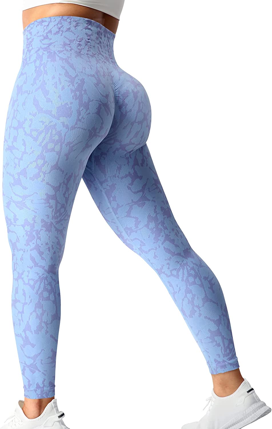  YEOREO Women Classical Scrunch Workout Leggings High Waisted  Butt Lifting Gym Yoga Seamless Compression Pants Blue XS : Clothing, Shoes  & Jewelry