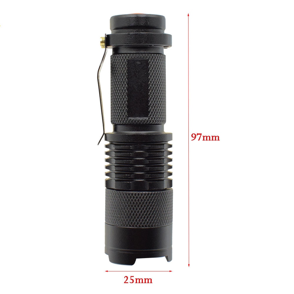 SK68 300Lumens 3 Modes Adjustable Focus Zoomable Mini LED Flashlight-3