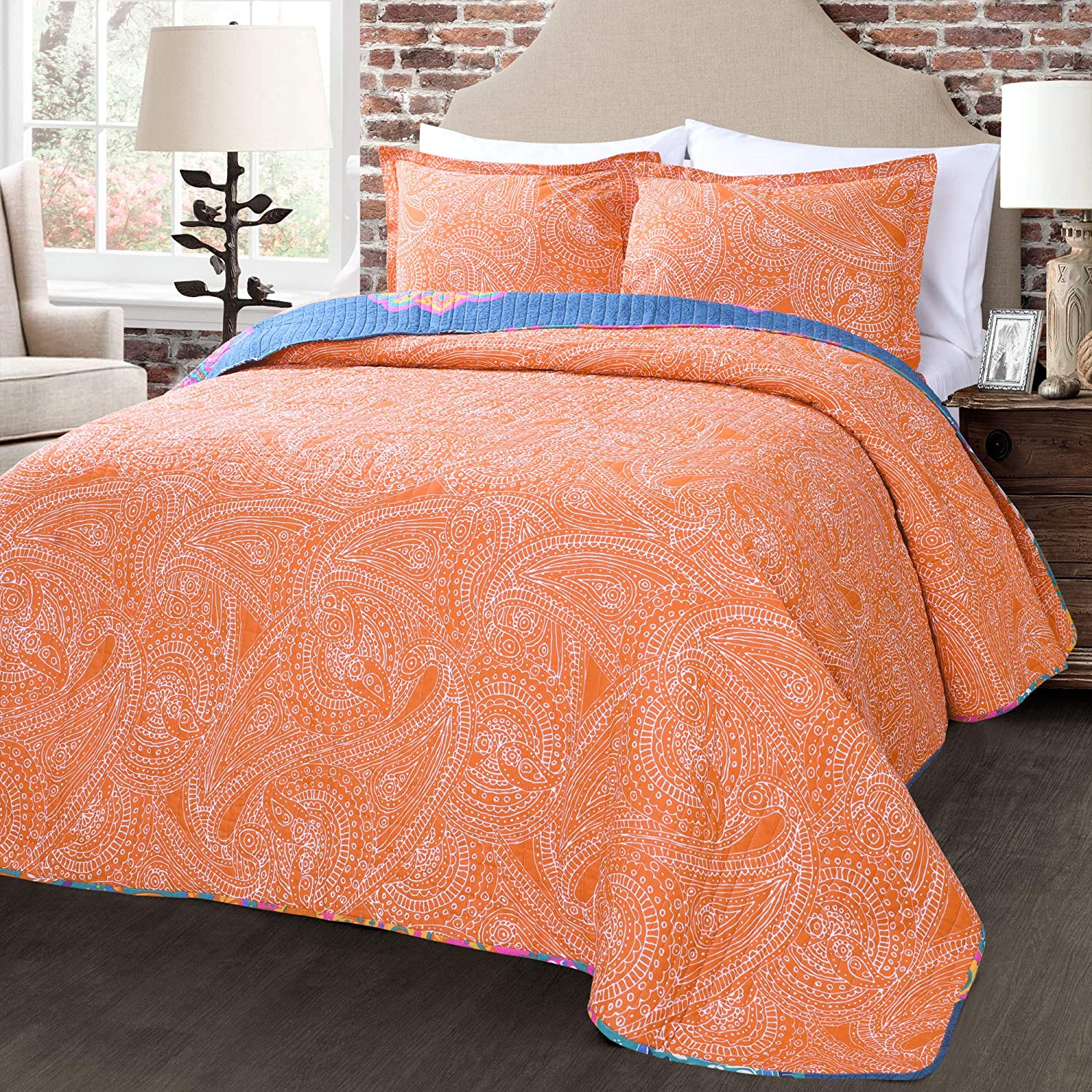 Lush Decor Boho Chic Reversible 3 Piece Quilt Bedding Set ...