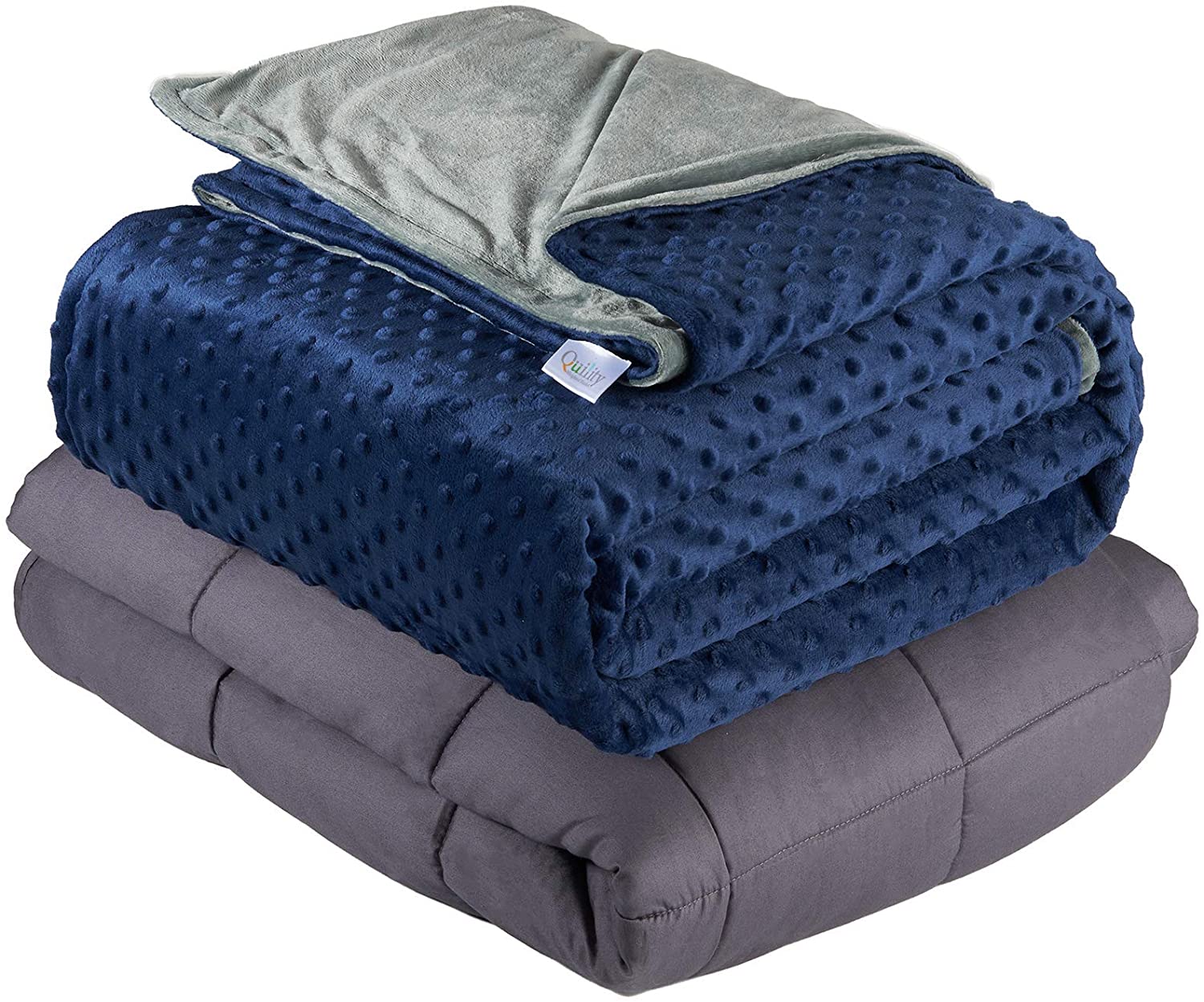 Quility Premium Adult Weighted Blanket & Removable Cover | 20 lbs | 86