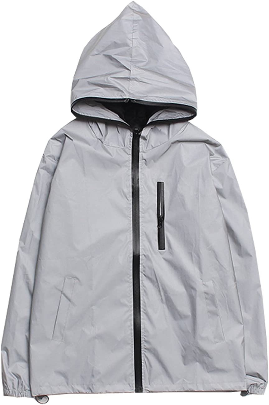 Mens 3M Super Bright Reflective Jacket Coat | eBay