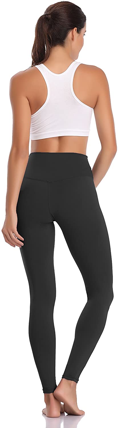 Colorfulkoala Womens Buttery Soft High Waisted Yoga Pants Full-Length  Leggings (M, Black) 
