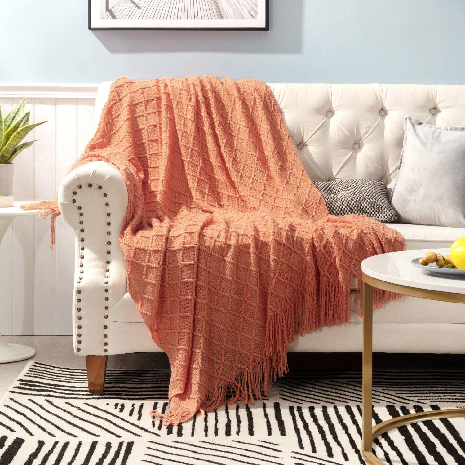 50 by 60-Inch Be-You-tiful Home Saddie Throw