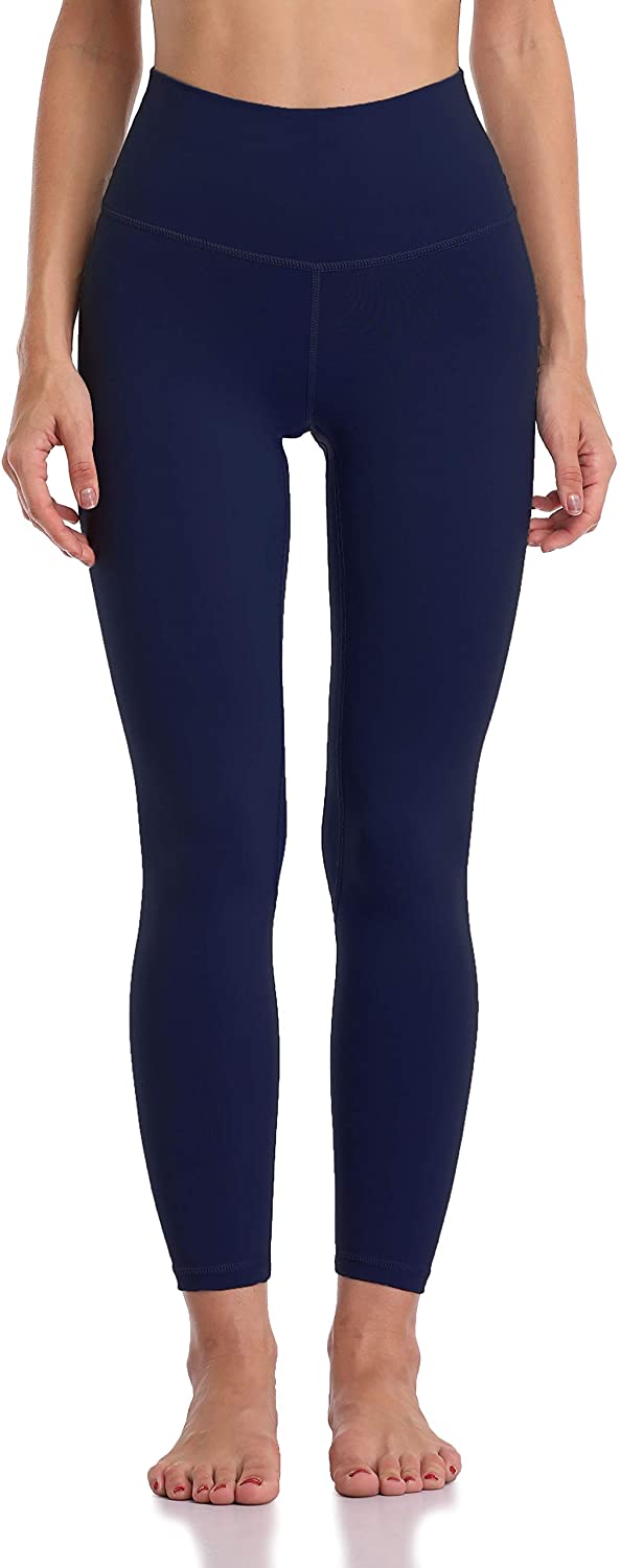 YUNOGA Women's Ultra Soft High Waisted Seamless Leggings Tummy Control Yoga  Pants (XL, Black&White)