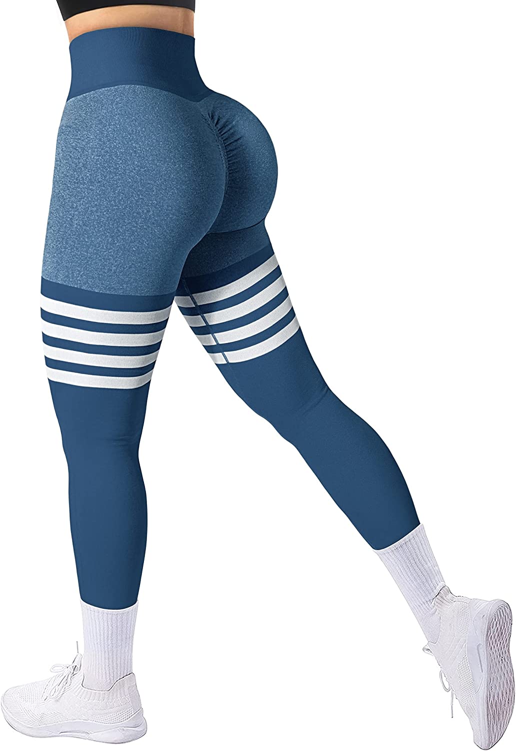 A AGROSTE Workout Leggings for Women Seamless Scrunch Butt
