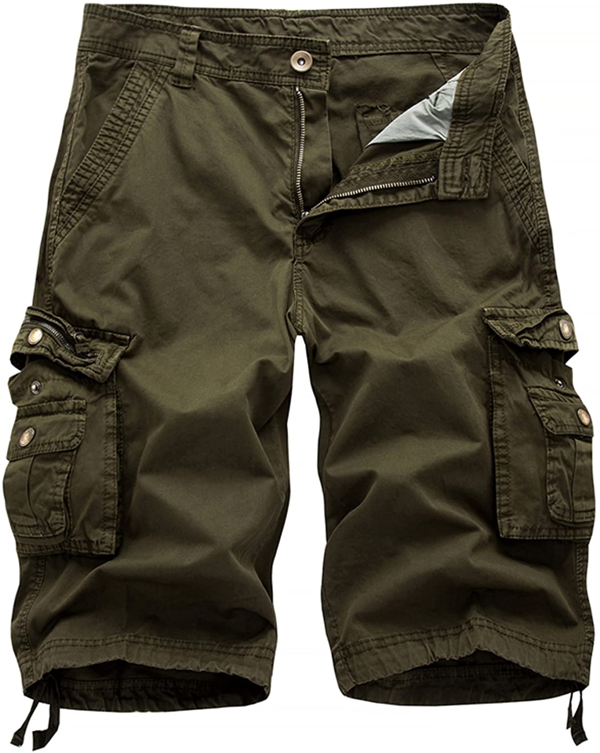 AOYOG Men's Camo Cargo Shorts Relaxed Fit Multi-Pocket Outdoor Camouflage  Cargo