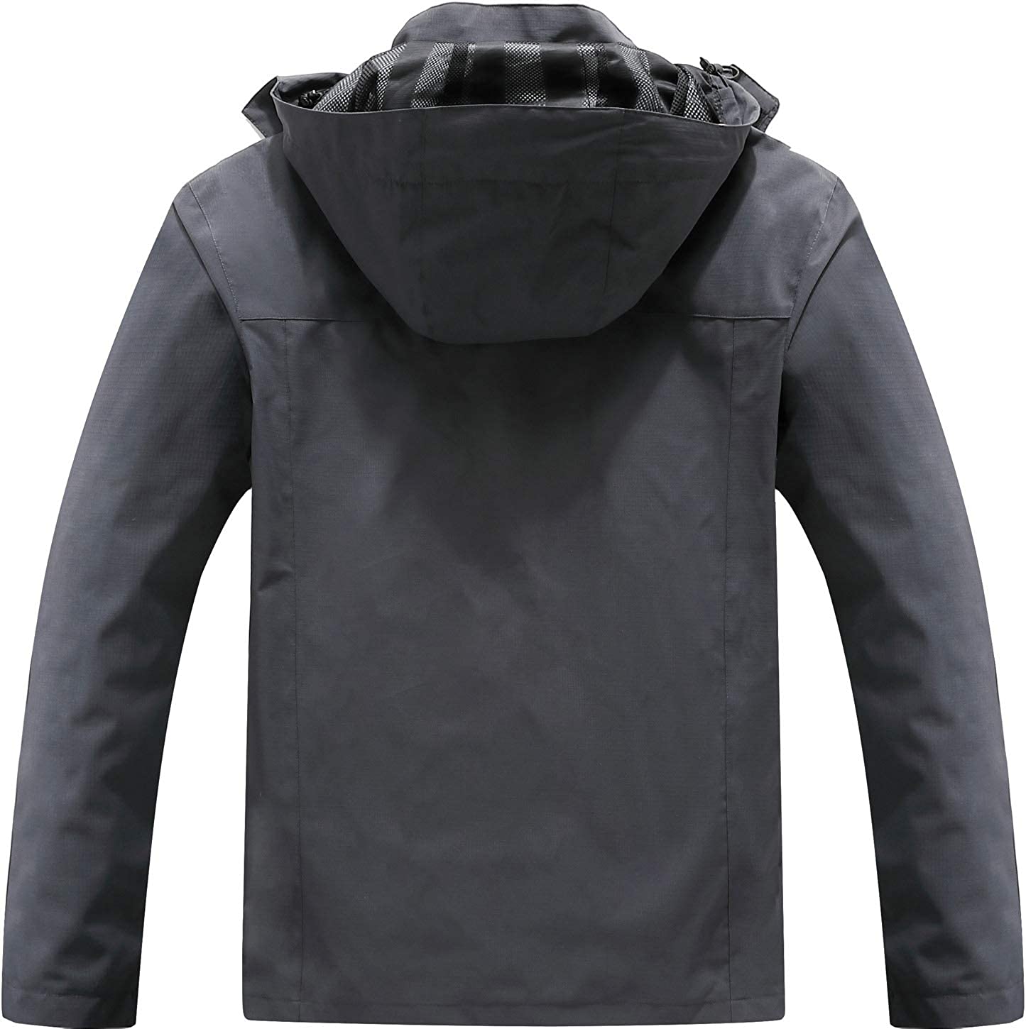 Men's Lightweight Waterproof Hooded Rain Jacket Outdoor Raincoat Shell ...
