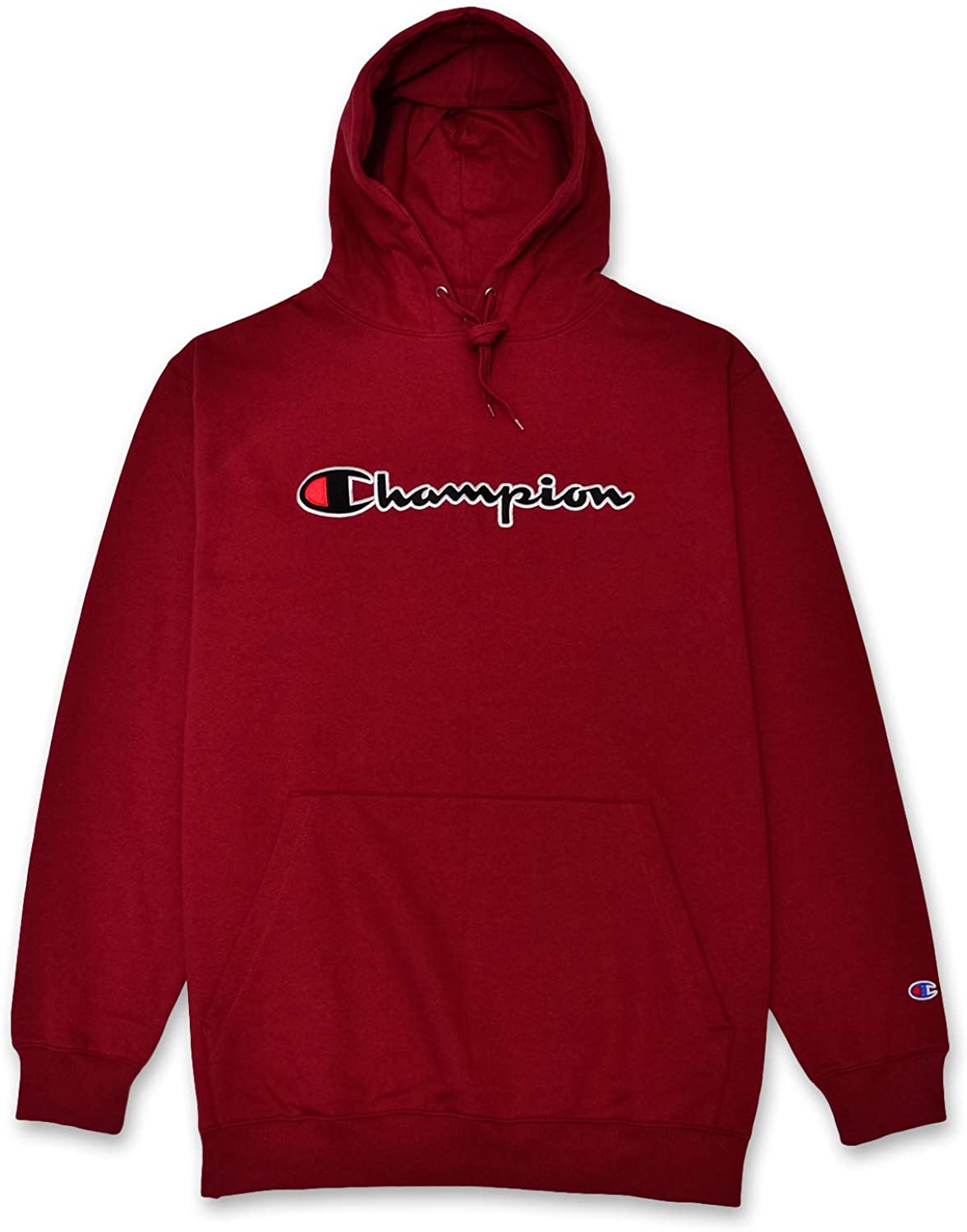Champion Men's XL Red Hoodie Lightweight Sweatshirt Embroidered