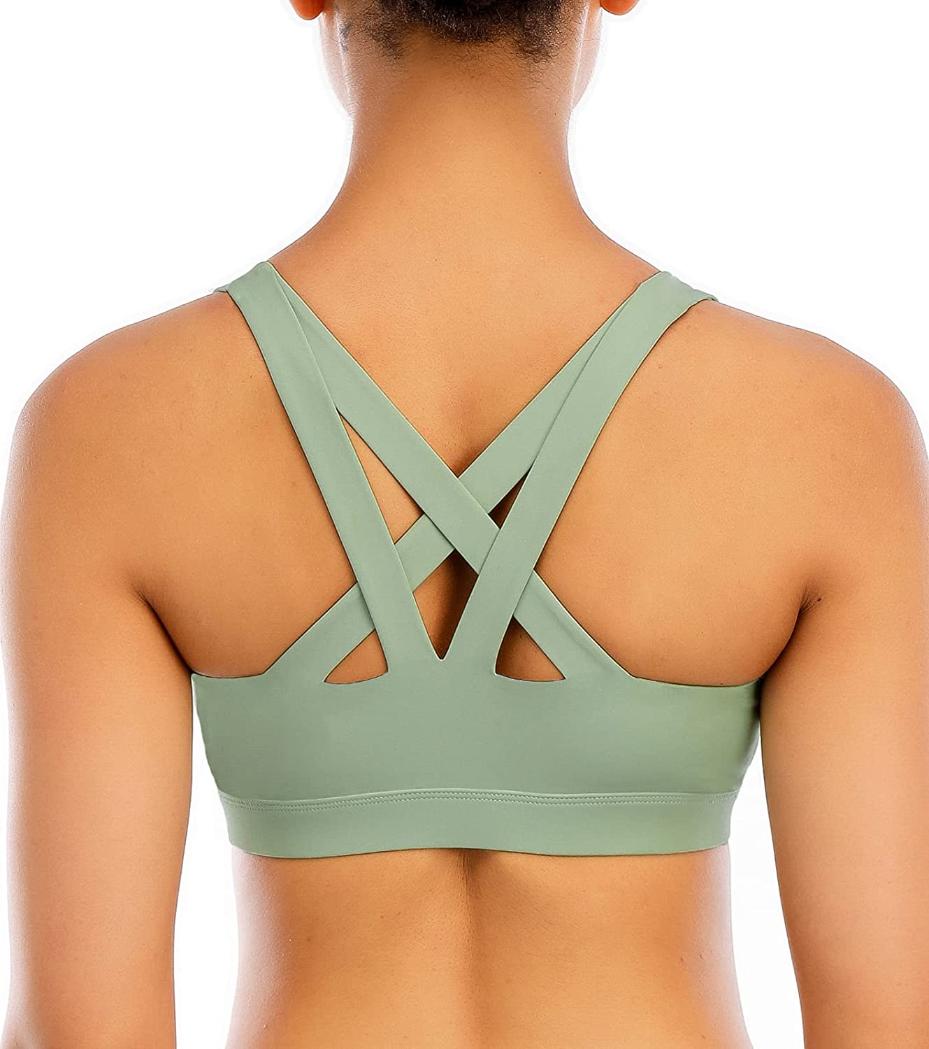 Green Colour Sports Bra