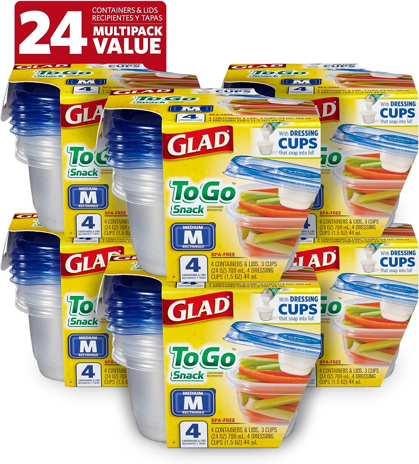 42 oz 3-Count Gladware Tall Entree Container 
