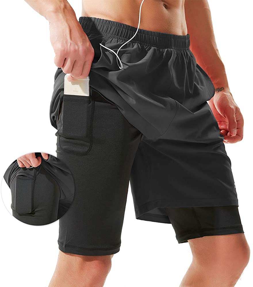 best men's 2 in 1 workout shorts