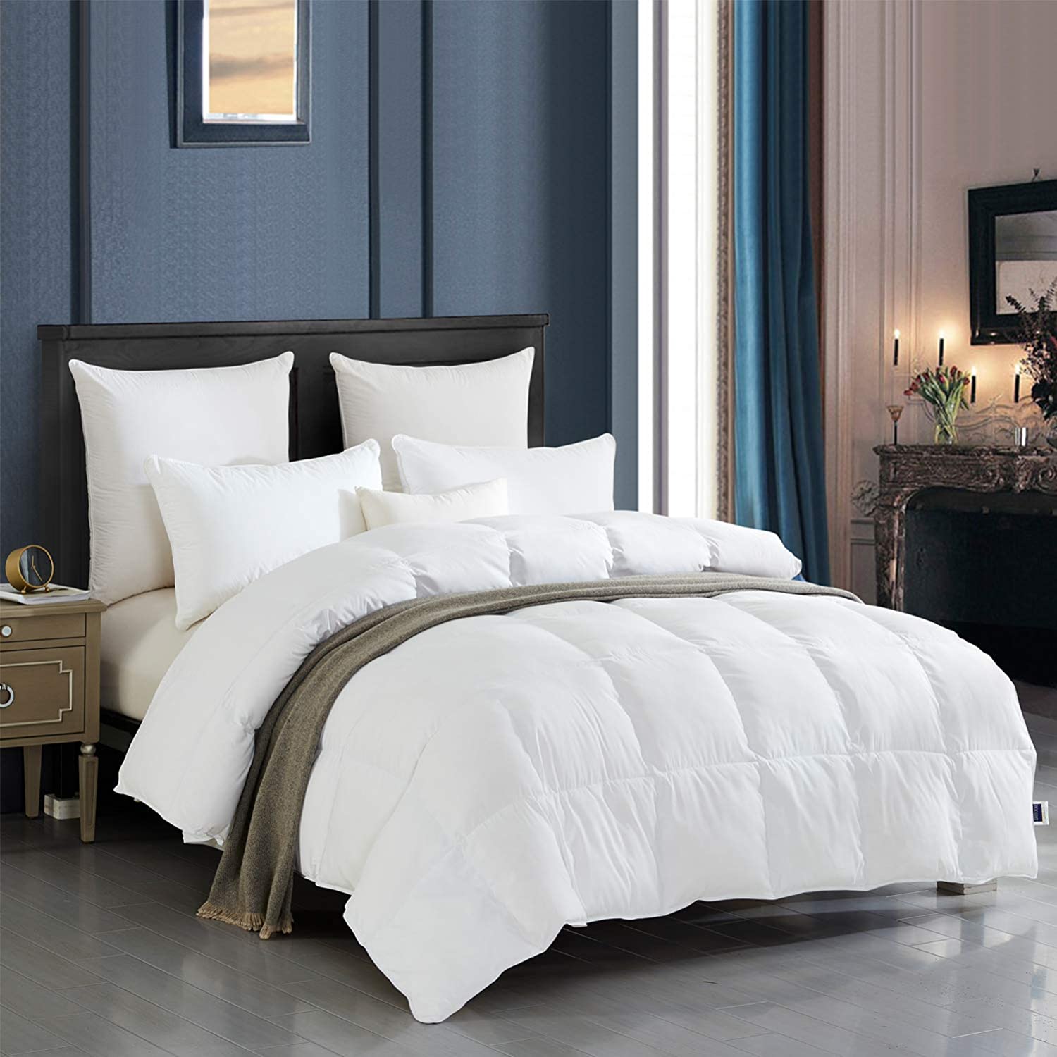 drtoor Luxurious Down Comforter 100% Hypoallerge All Seasons King Duvet Insert 