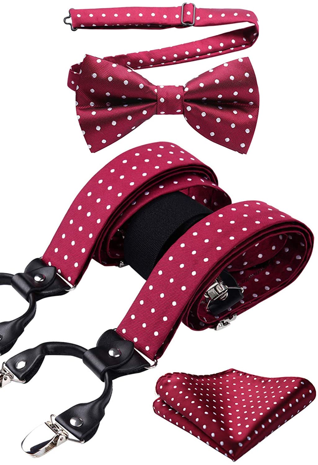 hisdern-mens-bow-tie-and-suspenders-set-with-pocket-square-paisley-pre-tied-bowt-ebay