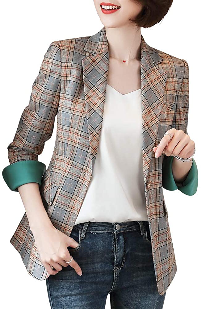 Womens Slim Fit Casual Smart Jersey Blazer Ladies Office Jacket Coat Suit slmjkt 