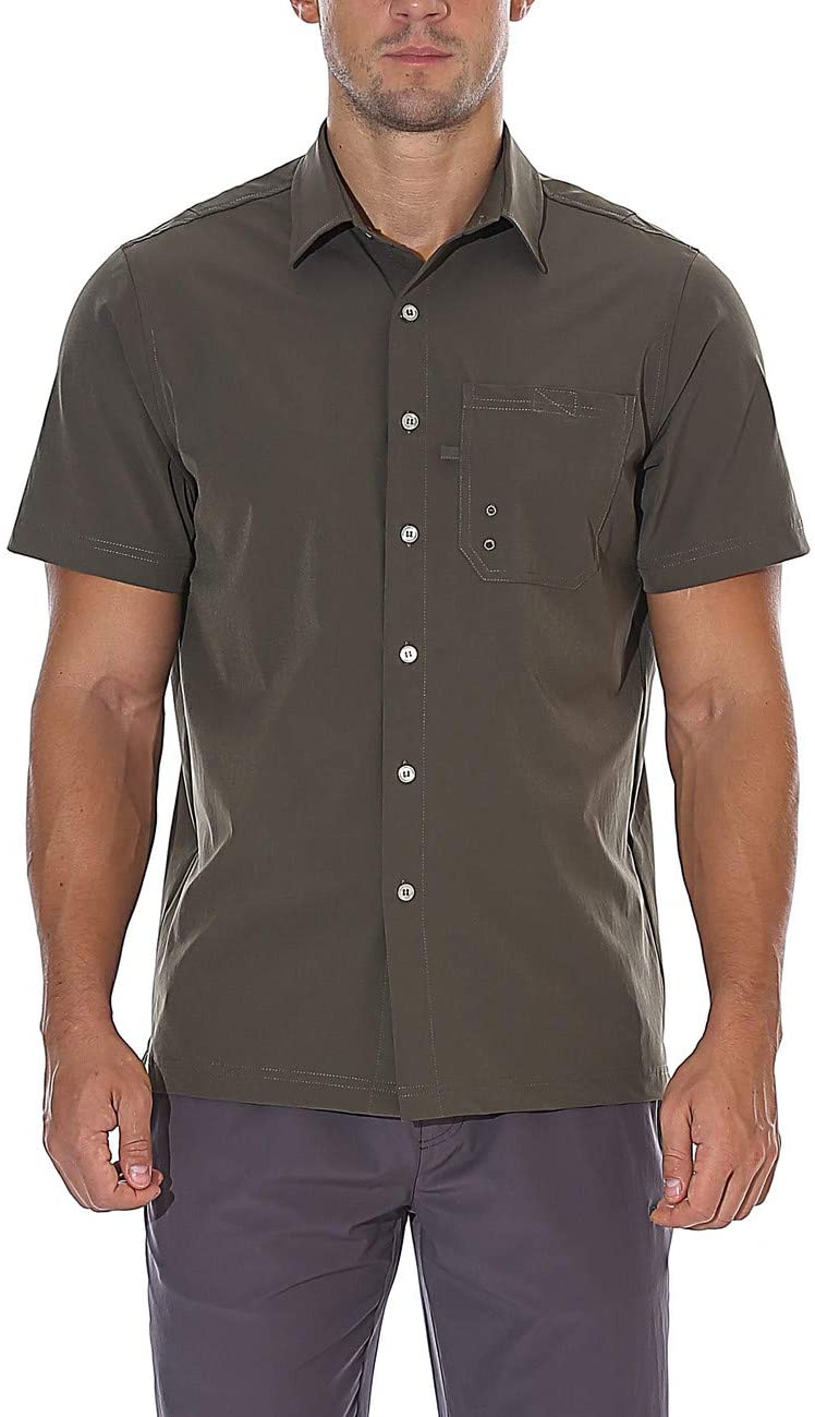 Nonwe Mens Hiking Short Sleeve Shirts Quick Dry Breathable