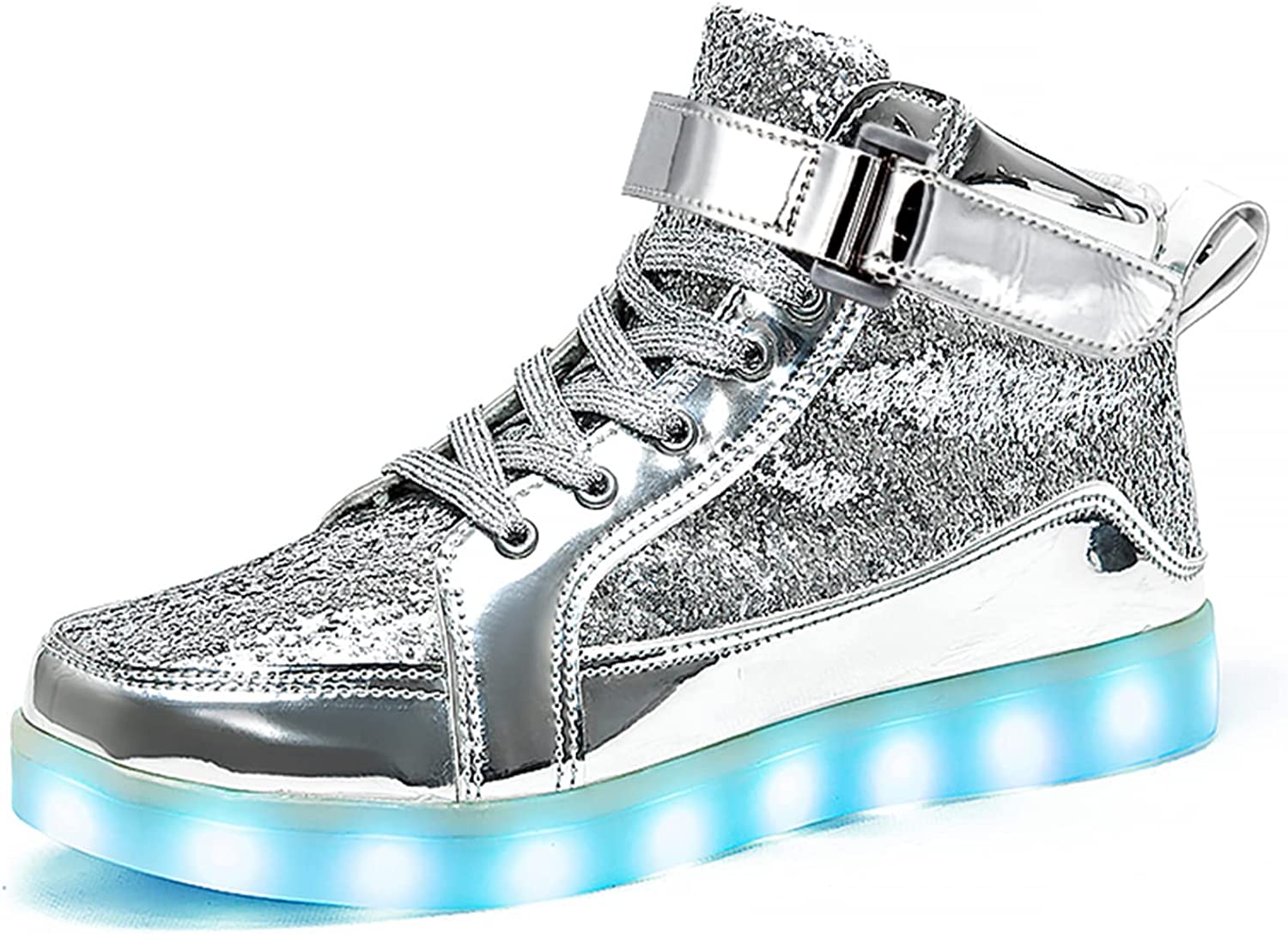 IGxx LED Light Up Shoes for Kids High Top Sneakers Lights Shoes 