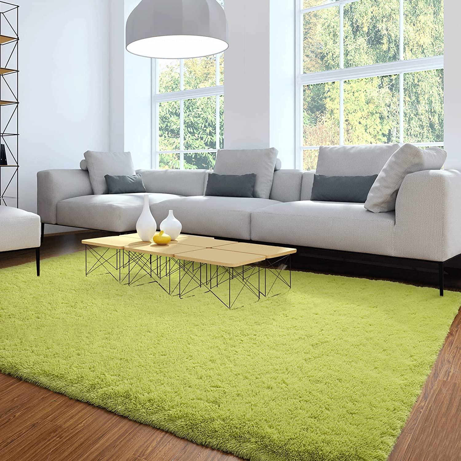 Merelax Soft Modern Indoor Shaggy Area Rug for Bedroom Livingroom