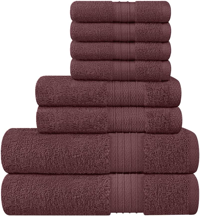 Ashley Mills Bath Towels Set of 6-400 GSM Super Soft Cotton Towels, Quick  Dry, H