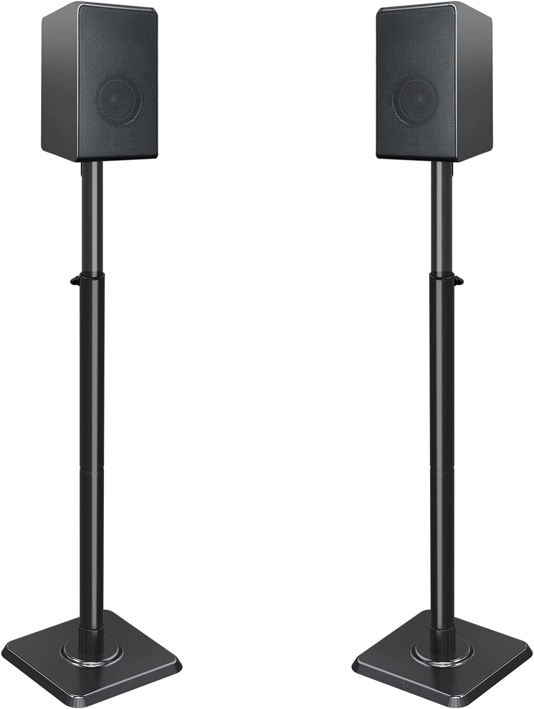 photo of Mounting Dream Speaker Stands Height Adjustable for Satellite & Small Bookshelf Speakers, Set of 2 Floor Stand Mount for Bose Polk JBL Sony Yamaha and Others - 11LBS Capacity MD5402