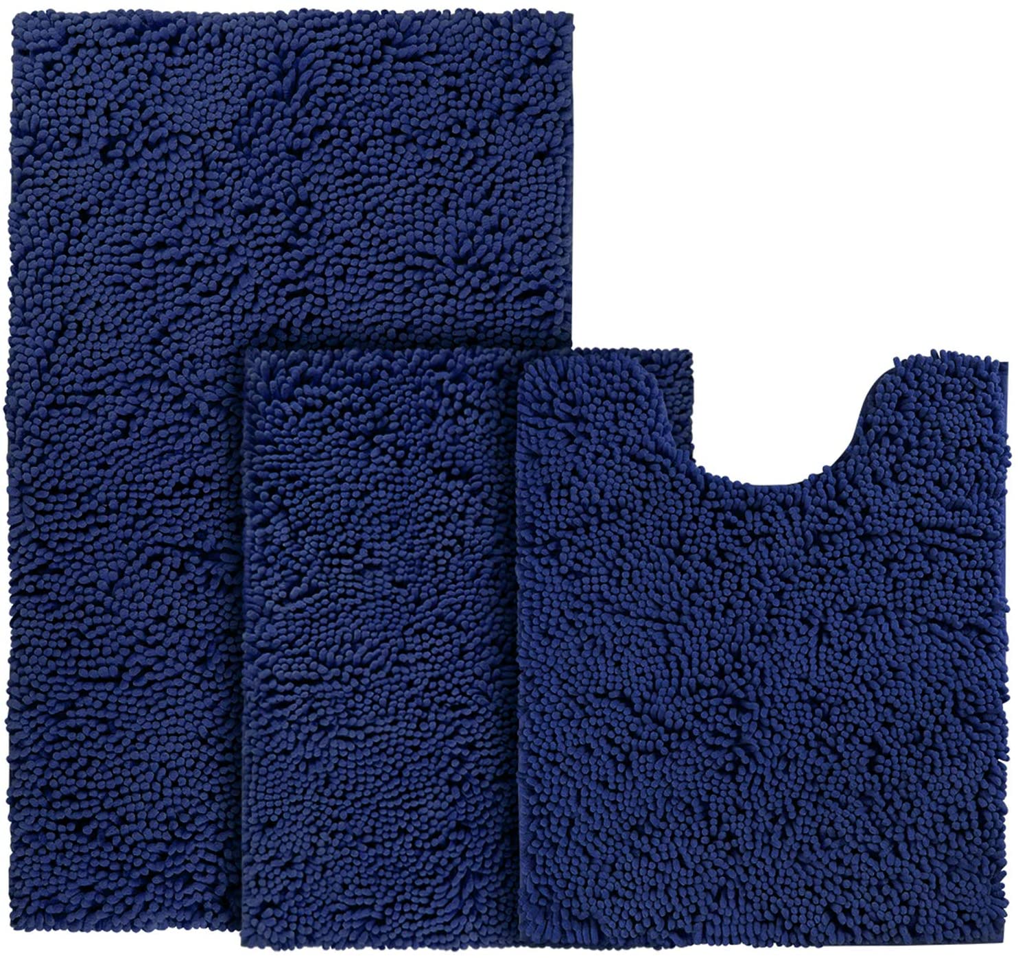 Details about   BYSURE Spa Blue Bathroom Rug Set 3 Piece Non Slip Extra Absorbent Shaggy Chenill 
