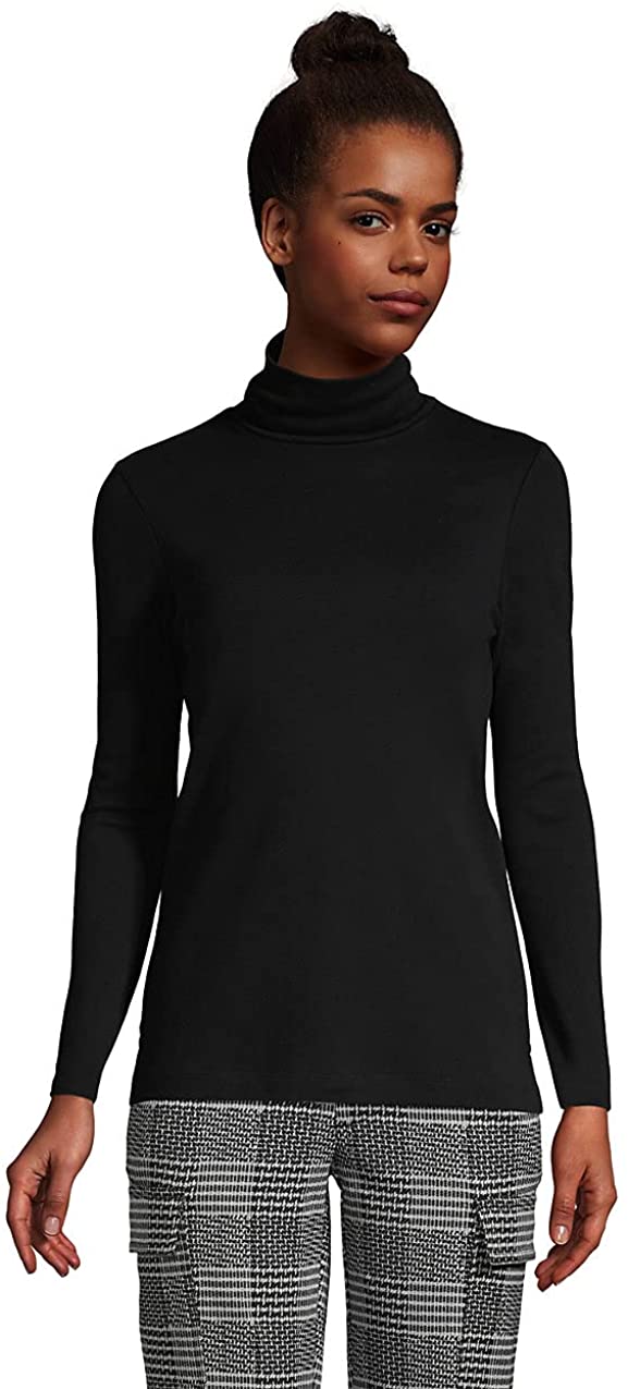 Lands End Women S Supima Cotton Long Sleeve Turtleneck Ebay