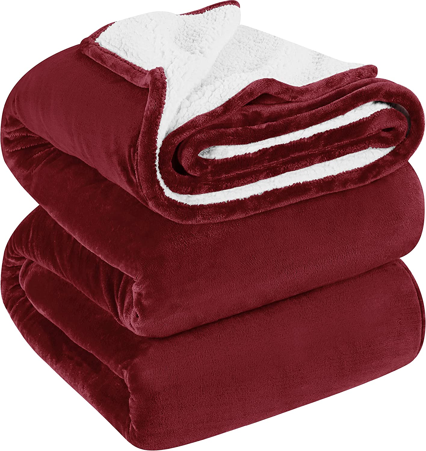 Utopia Bedding Fleece Blanket Twin Size Burgundy 300GSM Luxury Bed Blanket  Anti-Static Fuzzy Soft Blanket Microfiber (90x66 Inches) Twin Burgundy 